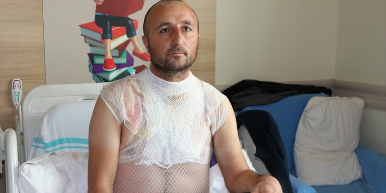 Erzurum'da banyo yaparken başından döktüğü kaynar suyla yanan vatandaşın tedavisi sürüyor