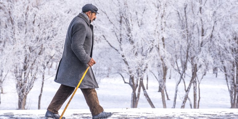 KARS - Ağaç ve bitkiler kırağıyla beyaza büründü1