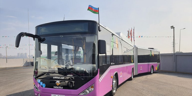 Otokar'ın 50 adet doğal gazlı şehir içi otobüsü Azerbaycan'da hizmete başladı
