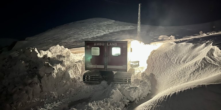 KOAH hastasına paletli ambulansla ulaşıldı1