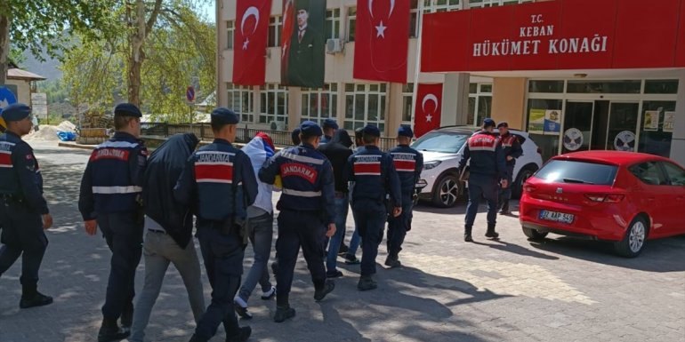 Elazığ'da çiftlikten hırsızlık yaparken suçüstü yakalanan 4 şüpheli tutuklandı