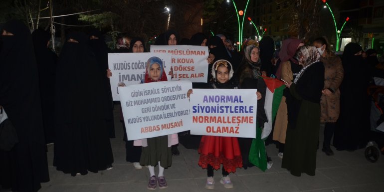 İsrail'in Mescid-i Aksa baskını Muş'ta protesto edildi