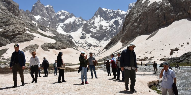 Bilim insanları Cilo Dağları'ndaki buzul alanında inceleme yaptı