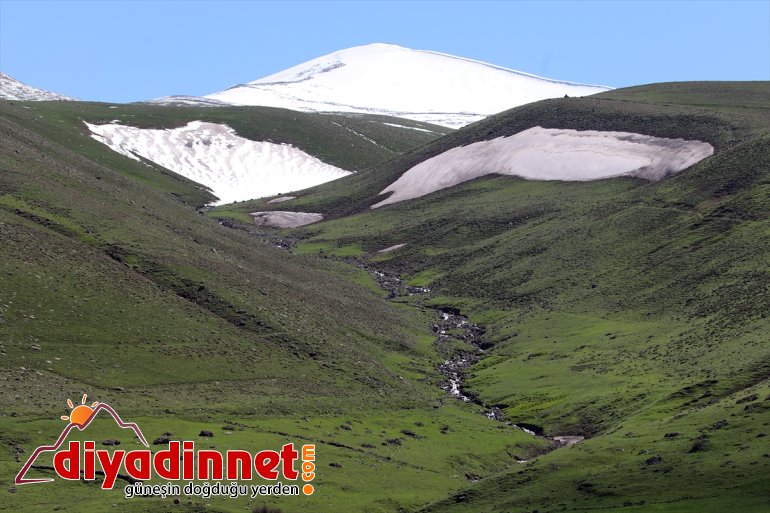 Ağrı ile dağlarda ediyor sınırındaki erimeye Iğdır karlar devam 8