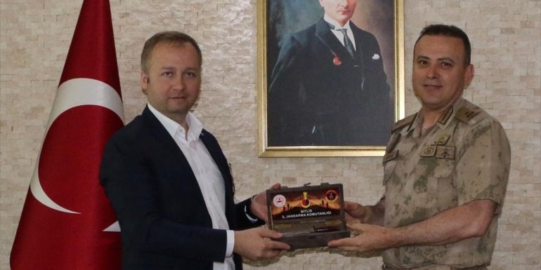 Bitlis Jandarma Komutanı Tuğgeneral Güven, Kaymakam Yelek'i ziyaret etti