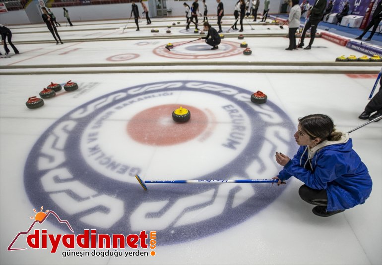 ERZURUM - ediyor Curlingde Türkiye Şampiyonası Karışıklar devam 18