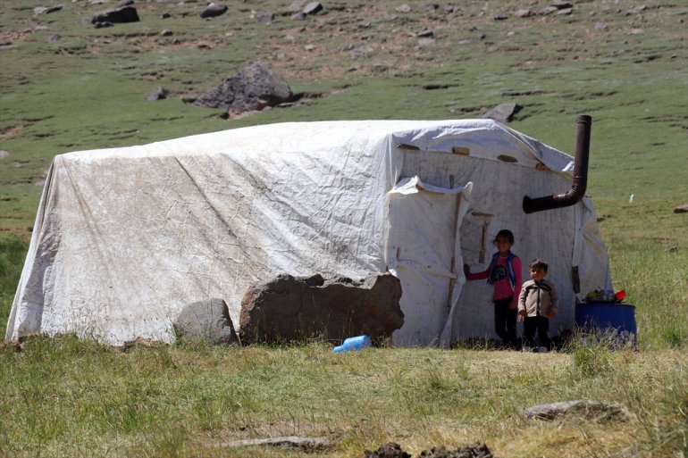 ağırlıyor - Yağışlarla yaylalar canlanan AĞRI göçerleri 1