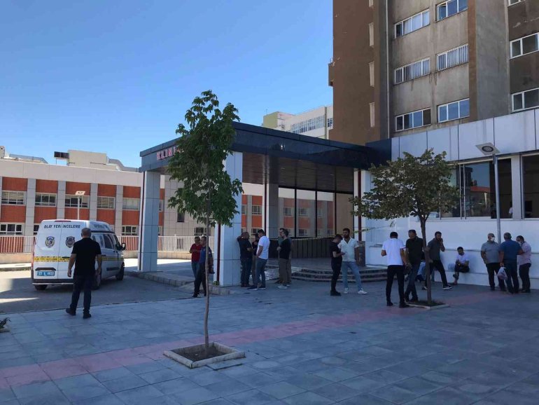 Elazığ Fırat Üniversitesi Hastanesi önündeki kaga