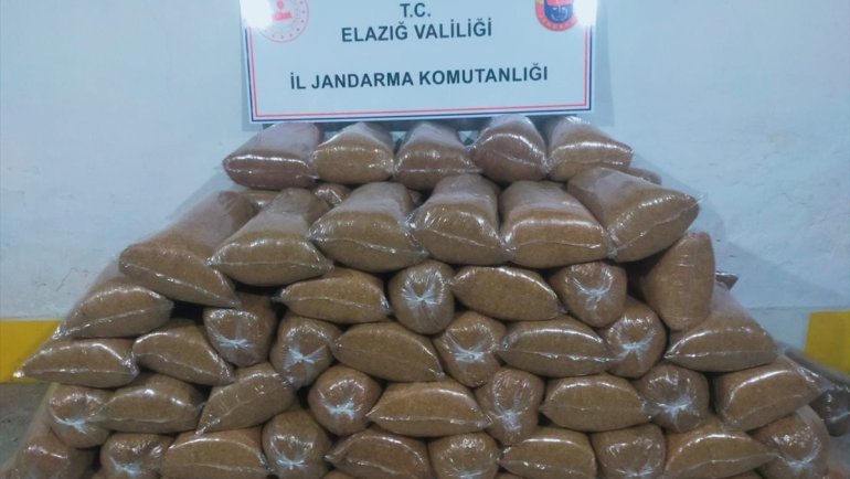 Elazığ'da 648 kilogram kaçak tütün ele geçirildi