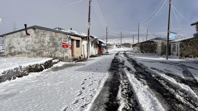 Ardahan ve Kars'ın yüksek kesimlerine mevsimin ilk karı düştü