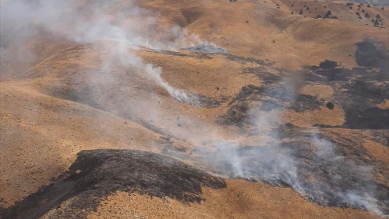 Bingöl'de otluk alanda çıkan yangın söndürüldü