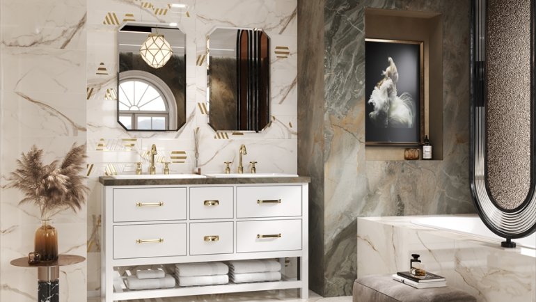 Kale Banyo'dan her banyoya uygun olarak tasarlanan yeni banyo mobilyası