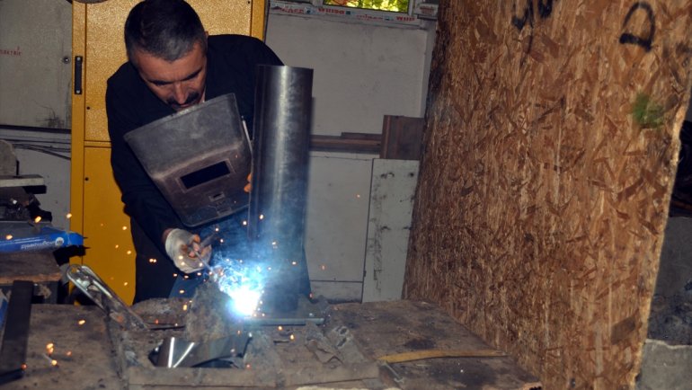 Muş'ta köy okullarının basketbol potaları meslek lisesinde üretiliyor