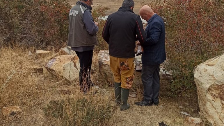 Erzurum'da dronlu denetimlerde usulsüz avlanan 17 kişiye ceza uygulandı
