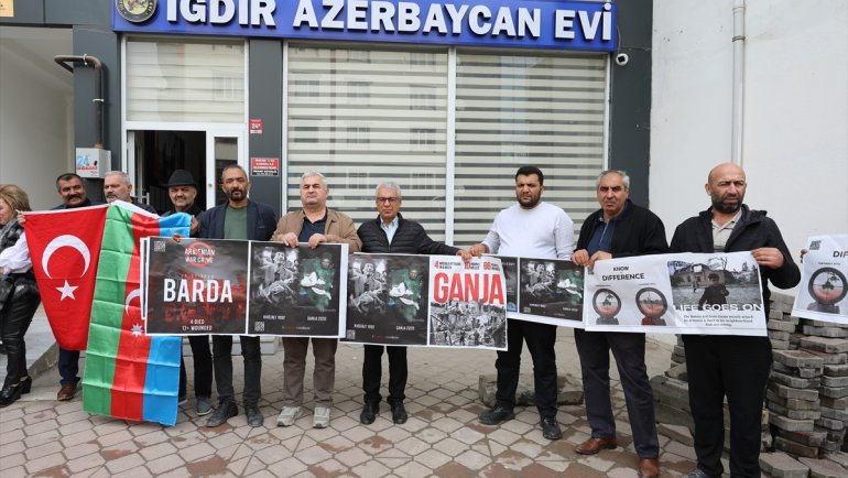 Iğdır'da, Ermenistan'ın Azerbaycan topraklarına yönelik saldırıları kınandı