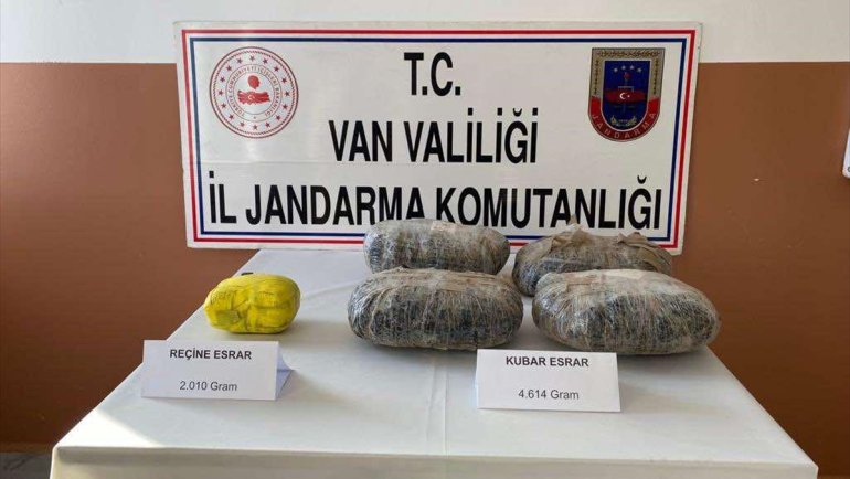 Van'da 6 kilo 624 gram uyuşturucu ele geçirildi