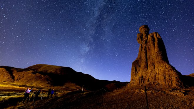 Narman Peribacaları "yıldız şöleni" ile görüntülendi