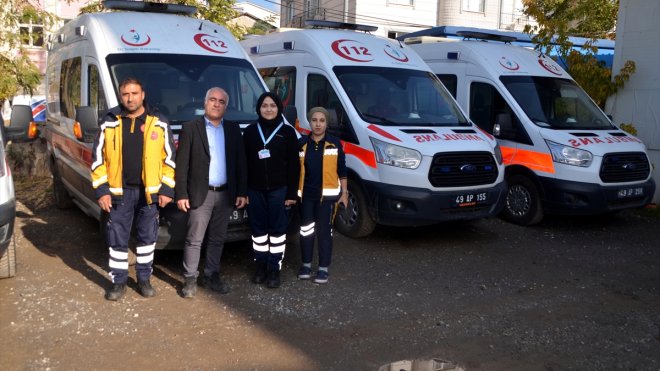 Muş 112 ekipleri kış hazırlıklarını tamamladı