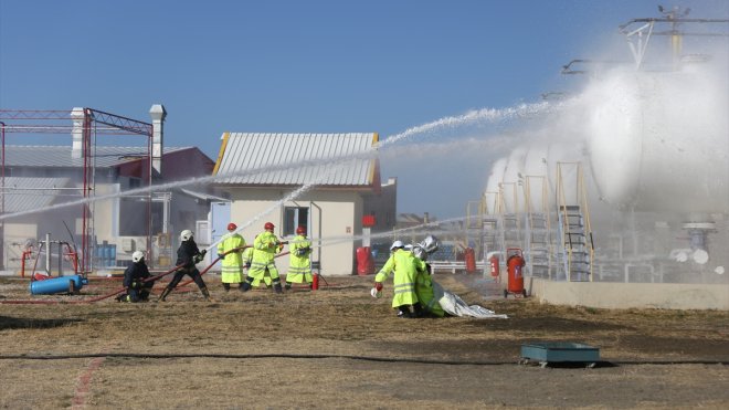 Van'da yangın tatbikatı