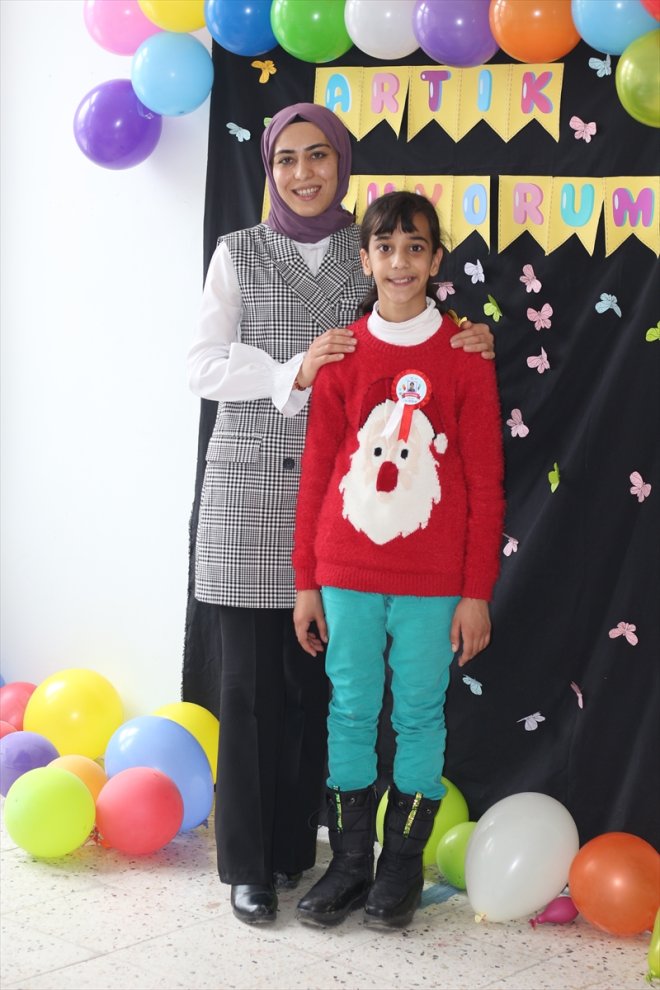 yazma ERZURUM - öğrendi 15 Konuşma zihinsel okuma ayda Melek, güçlüğü engelli çeken 9