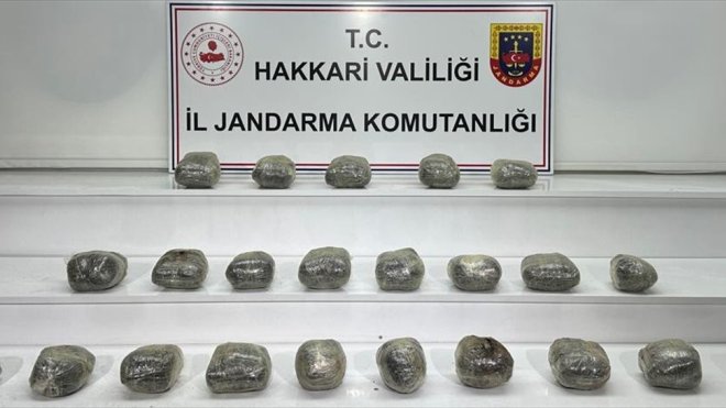 Hakkari'de 22 kilo 800 gram eroin ele geçirildi