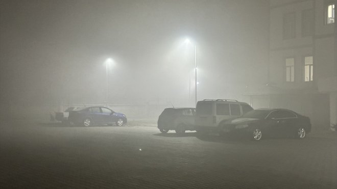 IĞDIR - Kara yollarında yoğun sis etkili oluyor1