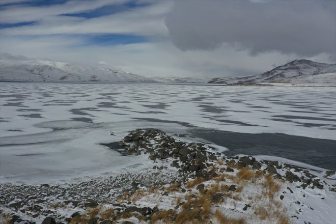 AĞRI buzla Balık tutkunlarını Yüzeyi ağırlıyor Gölü - fotoğraf kaplı 12