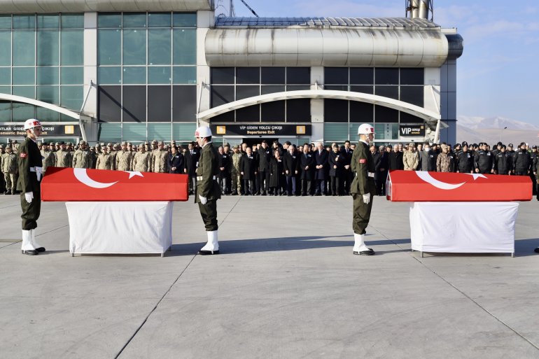 Şehit olan askerlerin cenazeleri Ağrı