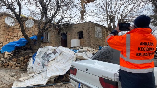 Keçiören Belediyesi uzman ekipleri hasar tespiti için sahada