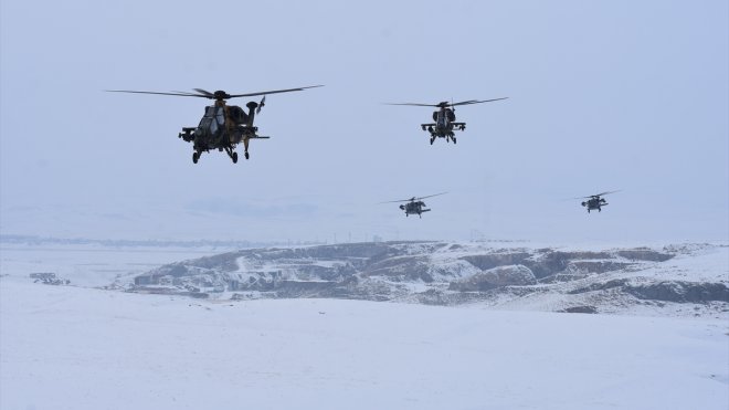 'Kış Tatbikatı-2023' kapsamında helikopter destekli hava operasyonu icra edildi