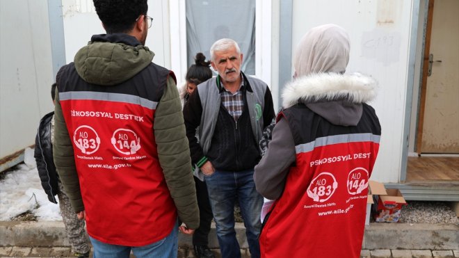 Malatya'da konteyner kentte kalanlara psikososyal destek veriliyor