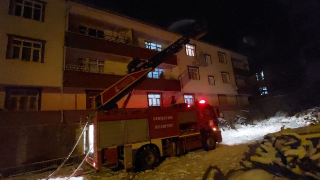 Çemişgezek'te baca yangını büyümeden söndürüldü
