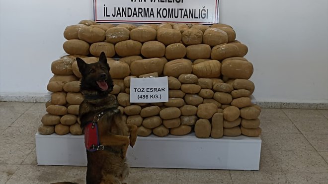 Van'da 486 kilogram esrar ele geçirildi
