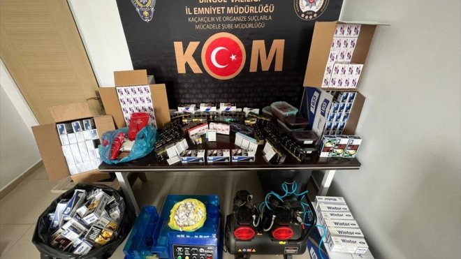Bingöl'de kaçak sigara ve tütün ele geçirildi