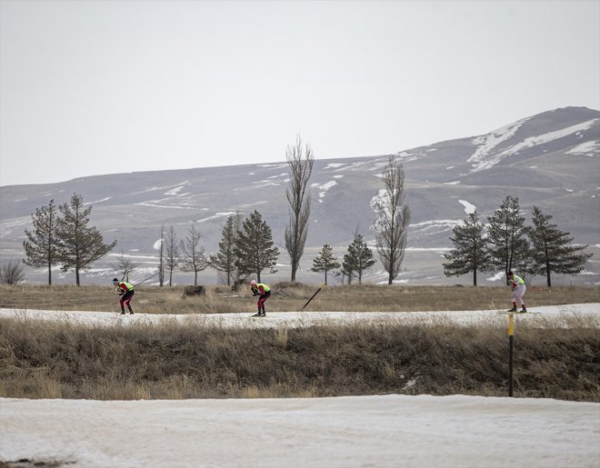 düzenlenen tamamlandı Biatlon Şampiyonası Erzurum