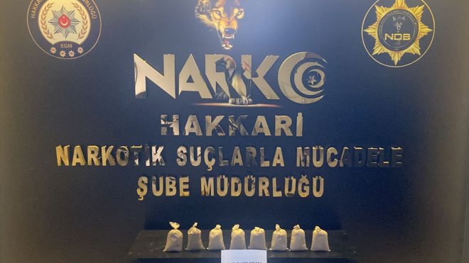 Hakkari'de 6 kilo 100 gram eroin ele geçirildi