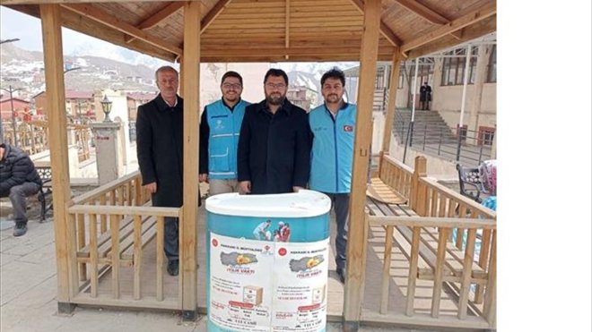 Hakkari Müftülüğü depremzedeler için kampanya başlattı1