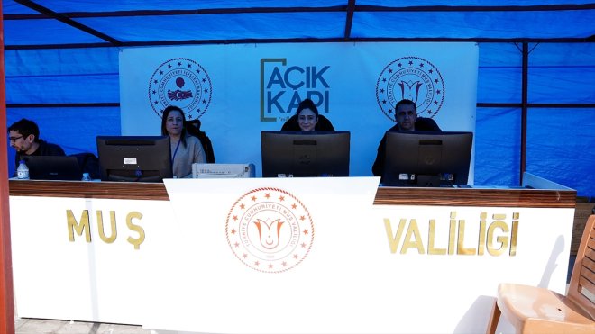 Muş Valiliği depremzedeler için "açık kapı" hizmeti başlattı