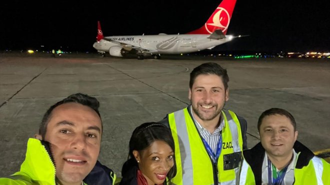 THY'nin Lusaka uçuşları yeniden başladı