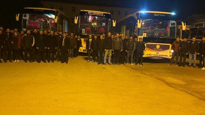 Van'dan 132 öğretmen Hatay'a uğurlandı