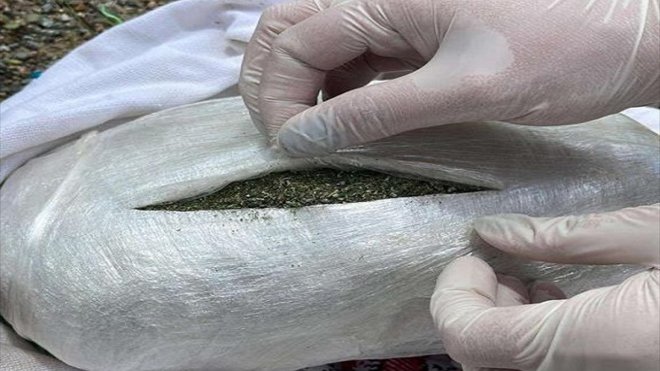 Bingöl'de 1 kilo 566 gram toz esrar ele geçirildi