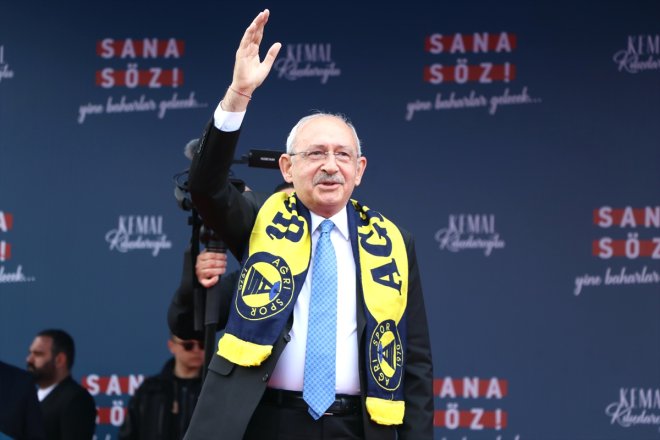 mitinginde Cumhurbaşkanı Kılıçdaroğlu, Ağrı adayı Başkanı konuştu: ve CHP Genel 4