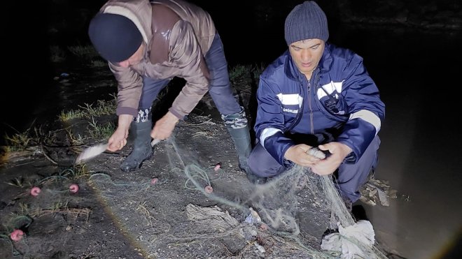 Van'da 200 metre ağ ele geçirildi