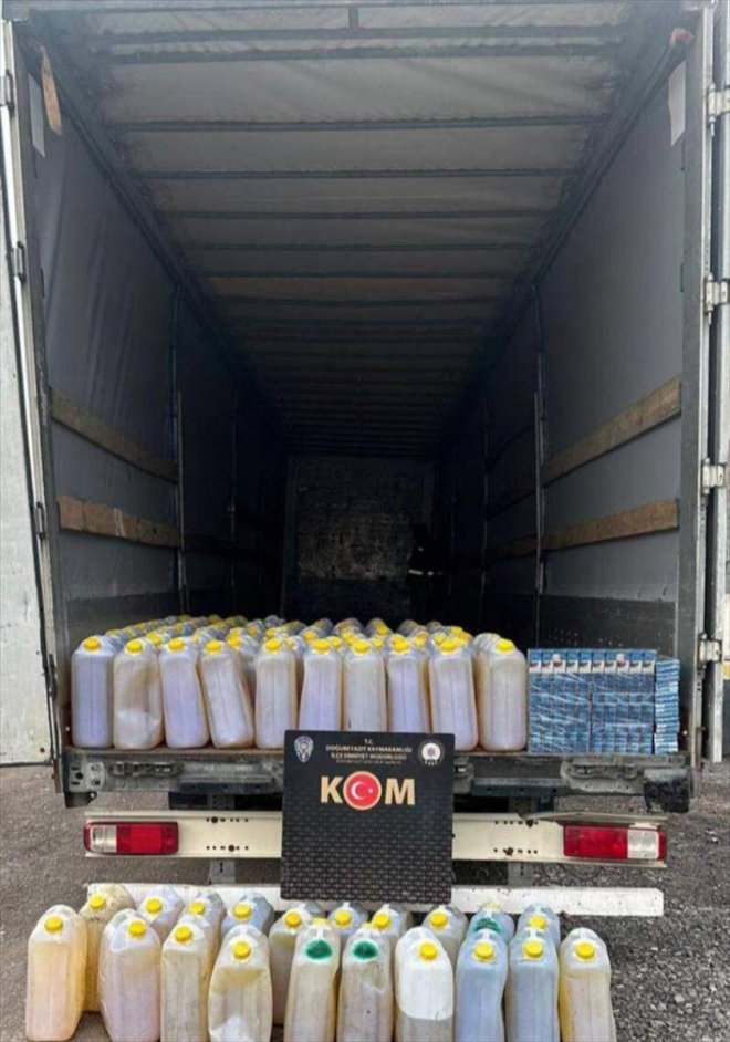 Ağrı'da 3 bin 150 litre gümrük kaçağı motorin ele geçirildi