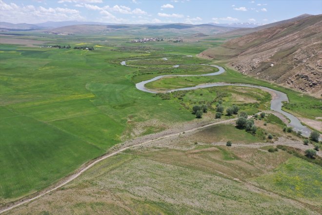 bahar çevresinde hakim oldu AĞRI renkleri - Murat (DRON) Nehri
