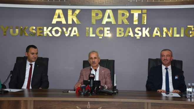 HAKKARİ - Ulaştırma ve Altyapı Bakanı Abdulkadir Uraloğlu, Hakkari