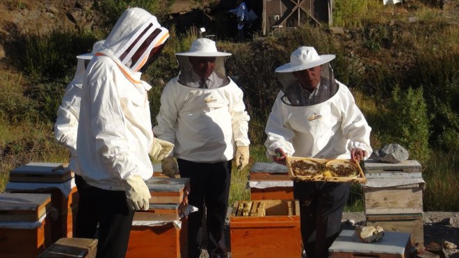Bitlis Eren Üniversitesince desteklenen işletmede bal hasadı yapıldı