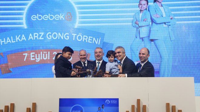 Borsa İstanbul'da gong 3,9 milyon talep gelen ebebek için çaldı