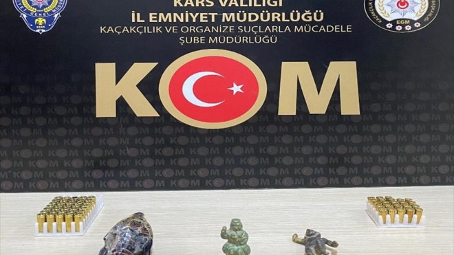Kars'ta tarihi eser operasyonunda 2 şüpheli yakalandı
