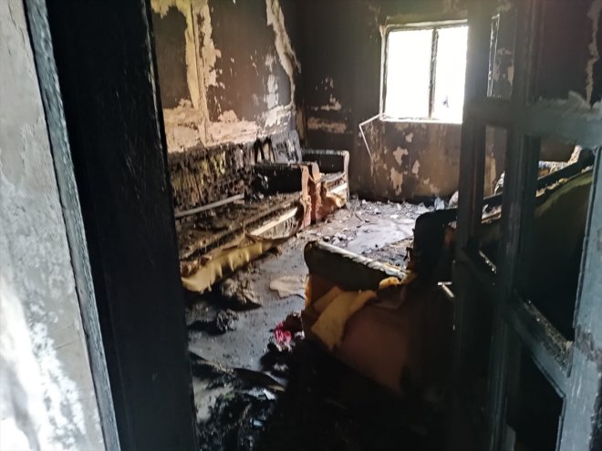 hasar çıkan gördü yangında Ağrı